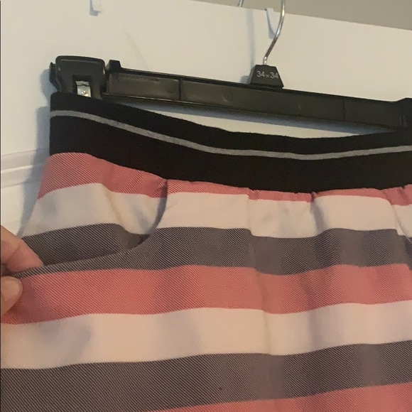 Striped skirt- black, red, white - Picture 3 of 3